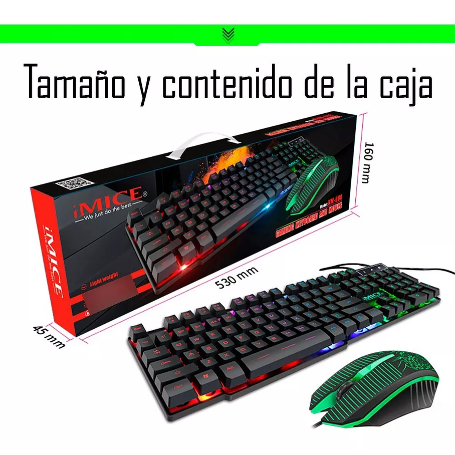 Kit Gamer Premium Imice Teclado + Mouse 2