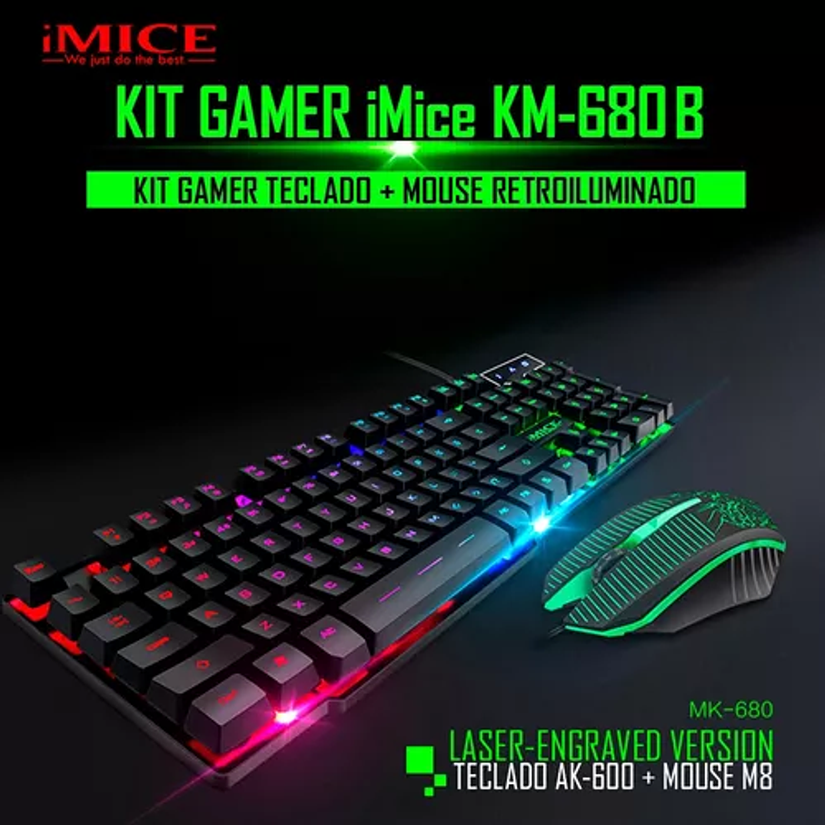 Kit Gamer Premium Imice Teclado + Mouse 7