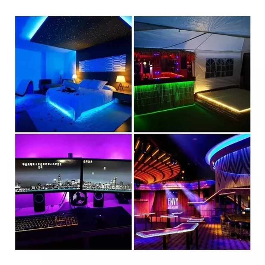 Tira Cinta Led  RGB Y Multicolor 5 Metros Con Control remoto  2