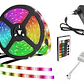 Tira Cinta Led  RGB Y Multicolor 5 Metros Con Control remoto  - Miniatura 1