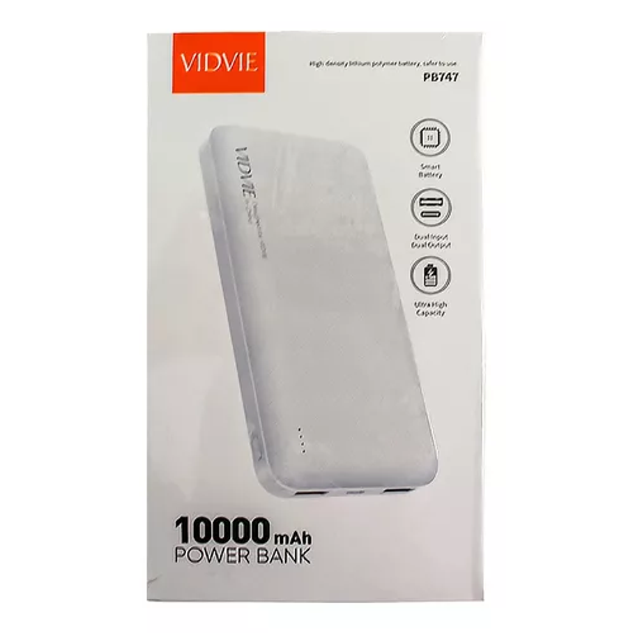 Bateria Portatil Vidvie 10000mah Usb De Carga Rapida 2
