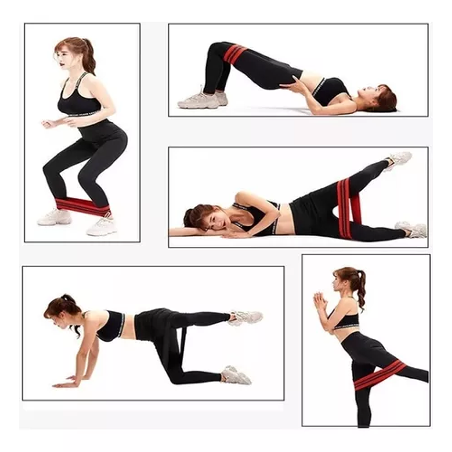 Set 3 Bandas Para Ejercicios Elásticas Fitnnes Implementos Deporte 4