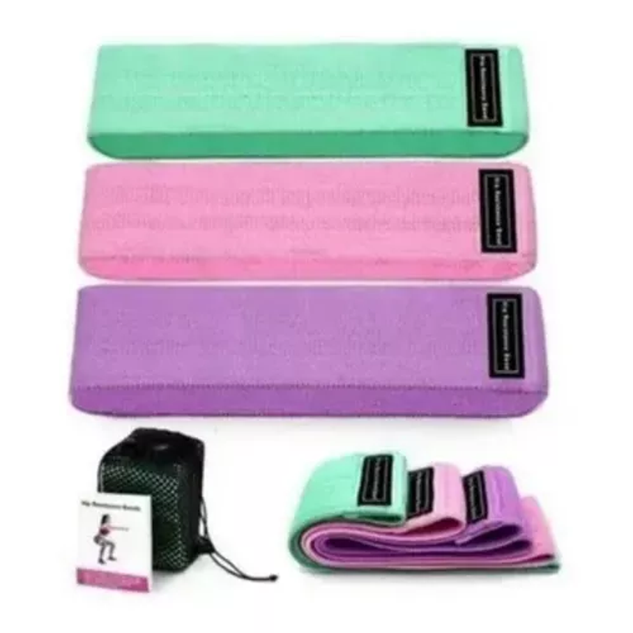 Set 3 Bandas Para Ejercicios Elásticas Fitnnes Implementos Deporte 7