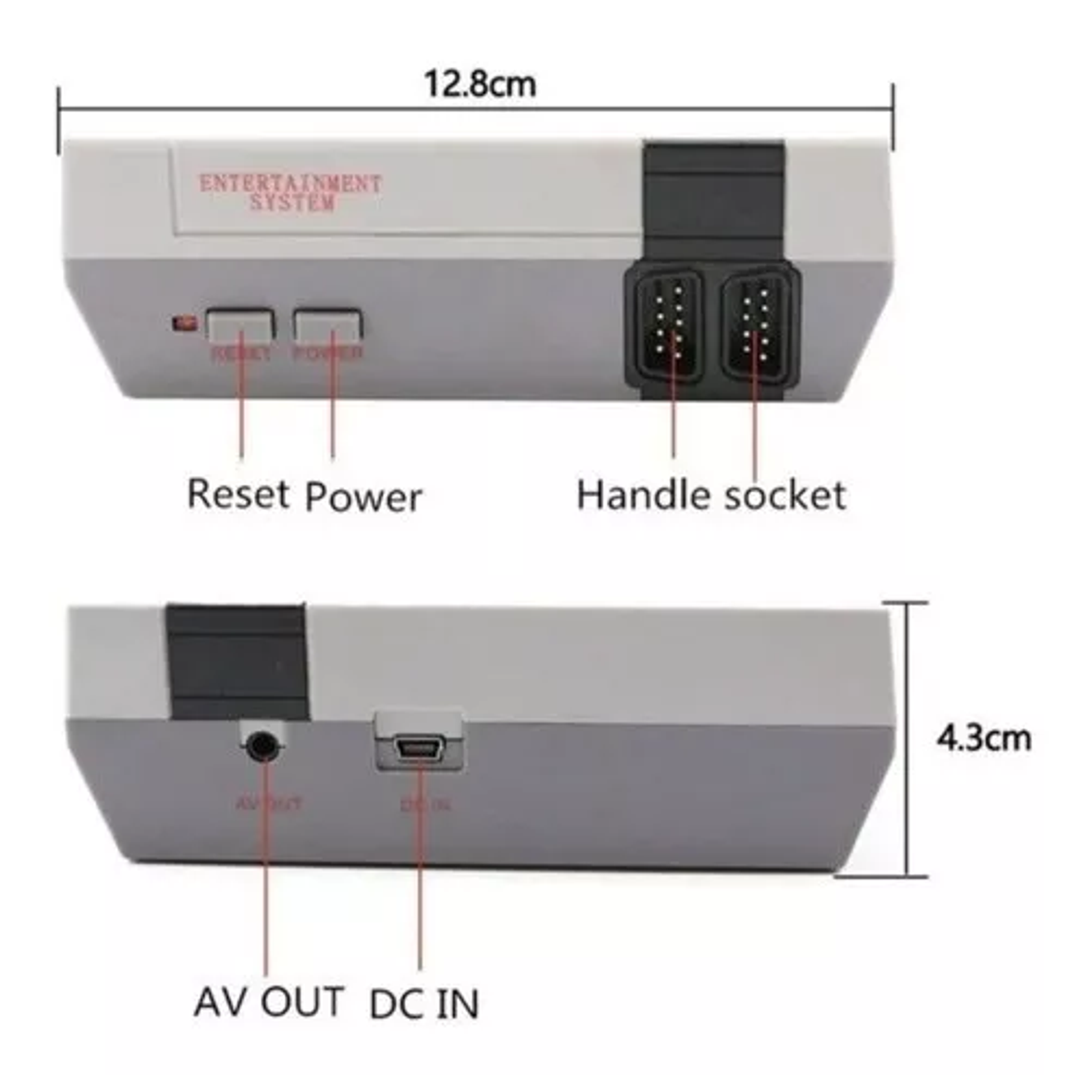 Retro Classic Video Game Console 620 Games 2 Controles 2