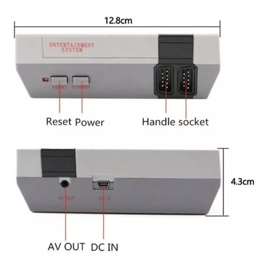 Retro Classic Video Game Console 620 Games 2 Controles 2