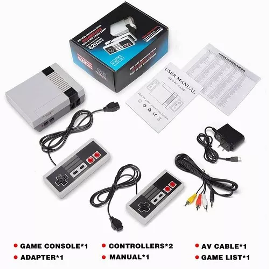 Retro Classic Video Game Console 620 Games 2 Controles 1