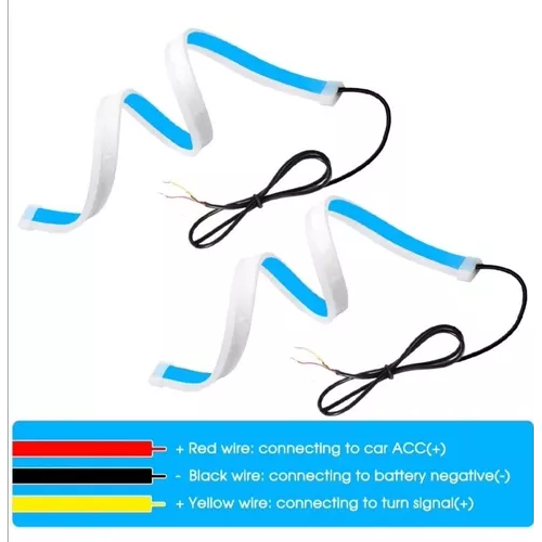 Packs Tira Led Flexible Direcciónal Foco Auto 60 Cm 3