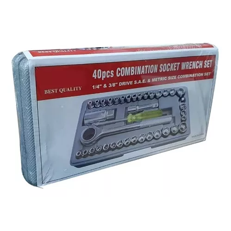 Juego Dados 40 Pcs 1/4-3/8 Chicharra Bici Moto Auto 2