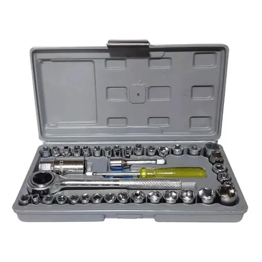 Juego Dados 40 Pcs 1/4-3/8 Chicharra Bici Moto Auto 4