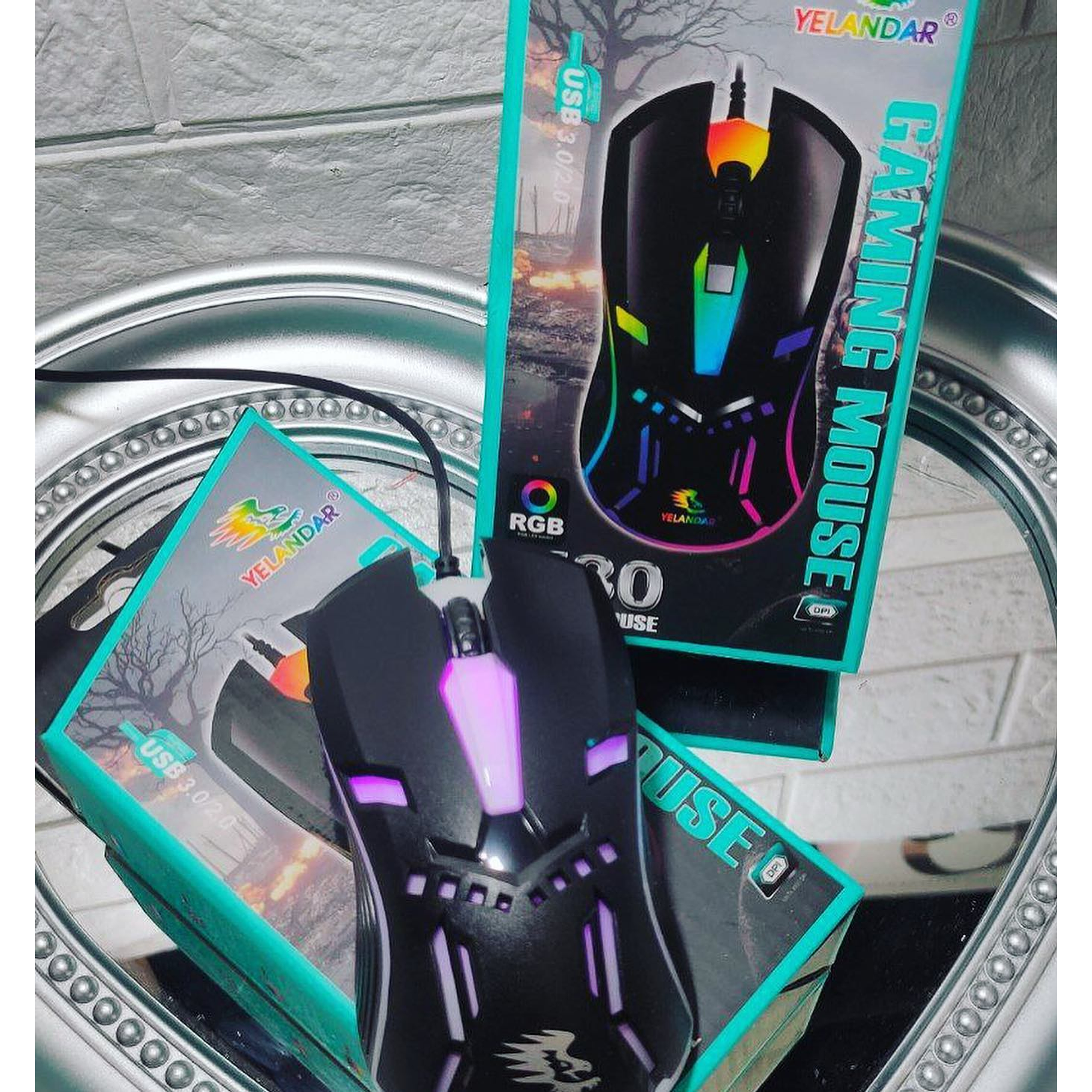 Mouse Con Cable Luces RGB Gamer 3