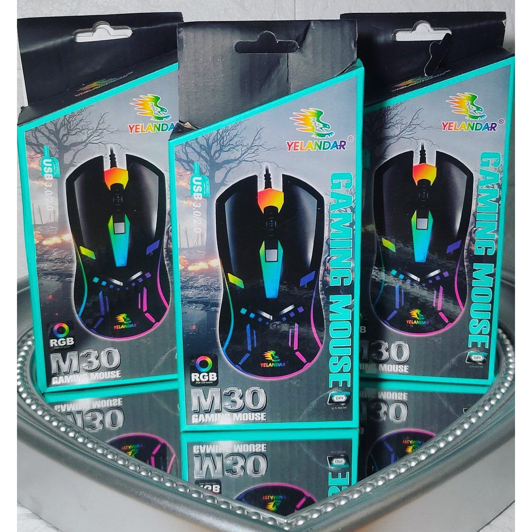 Mouse Con Cable Luces RGB Gamer 4