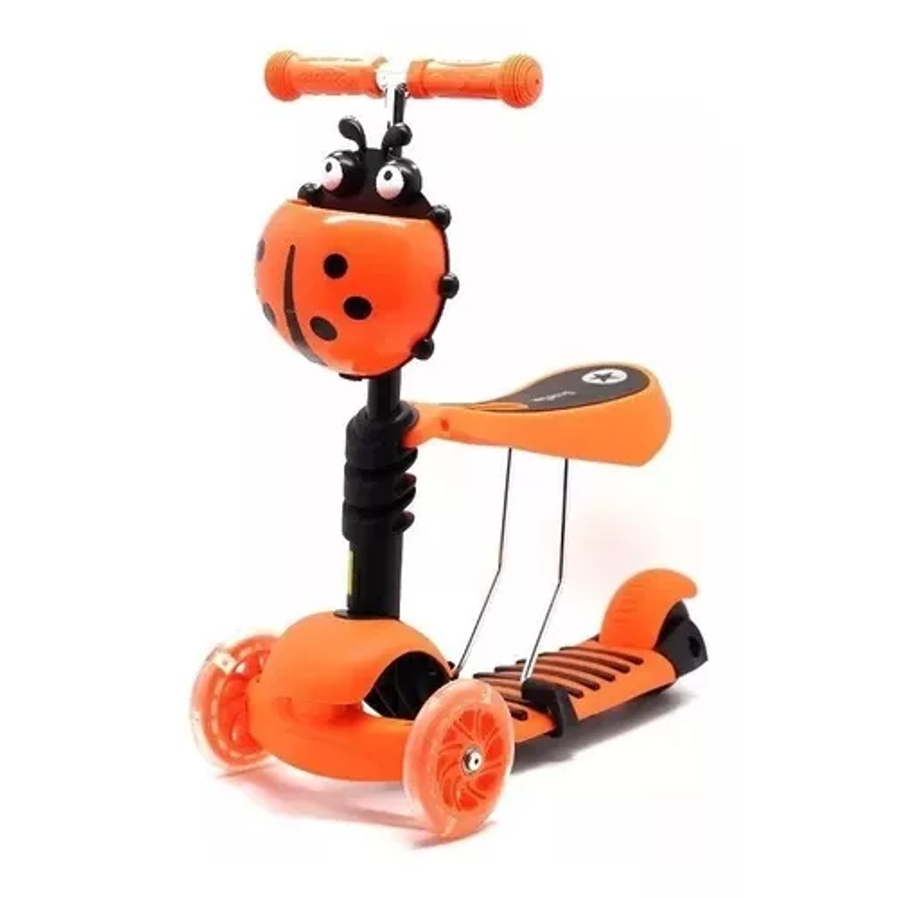 Scooter Monopatín Celeste 3 En 1 Niños Luz Led  3