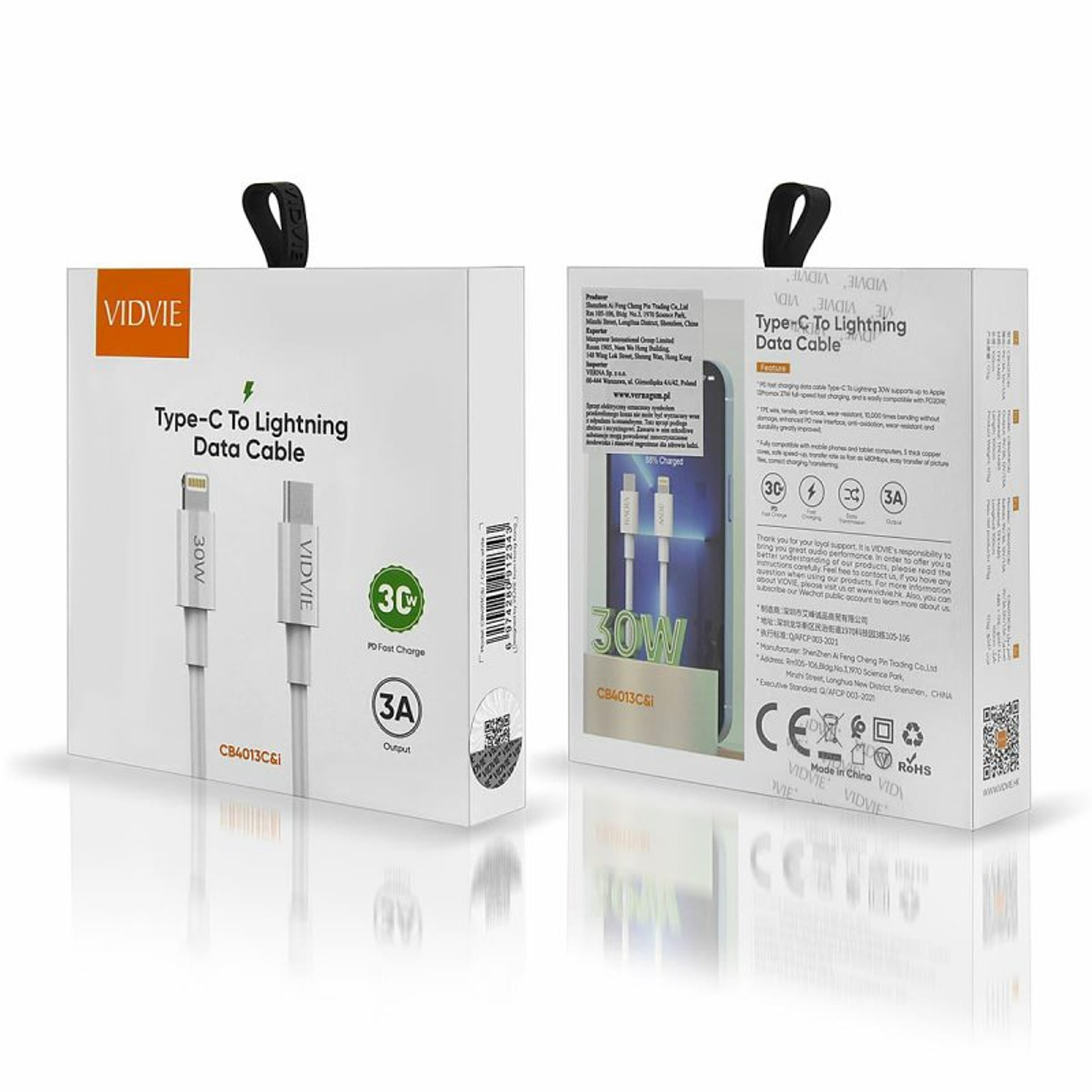 Cable Usb C Para iPhone Carga Rapida De 30w 3.0A 1