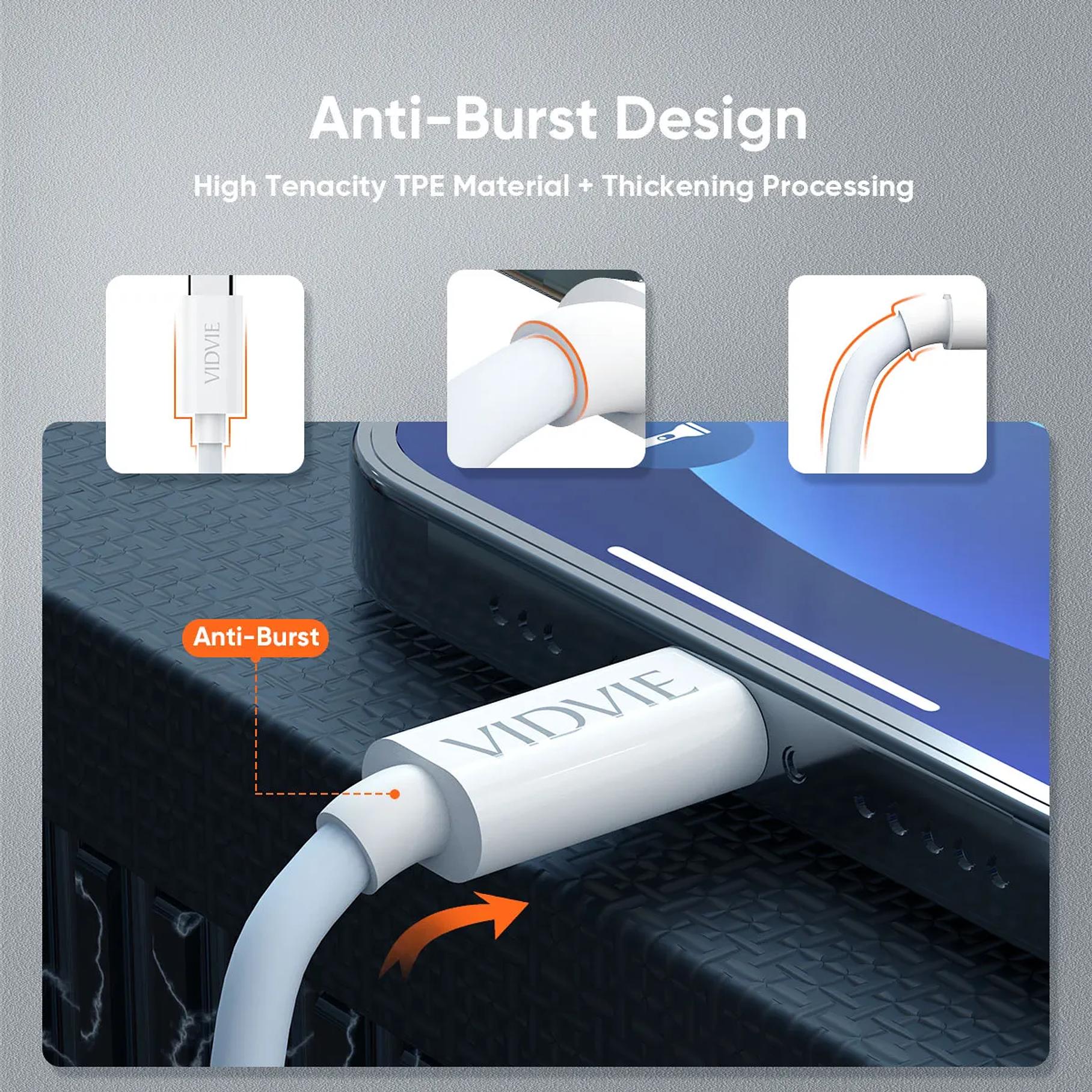 Cable Usb C Para iPhone Carga Rapida De 30w 3.0A 3