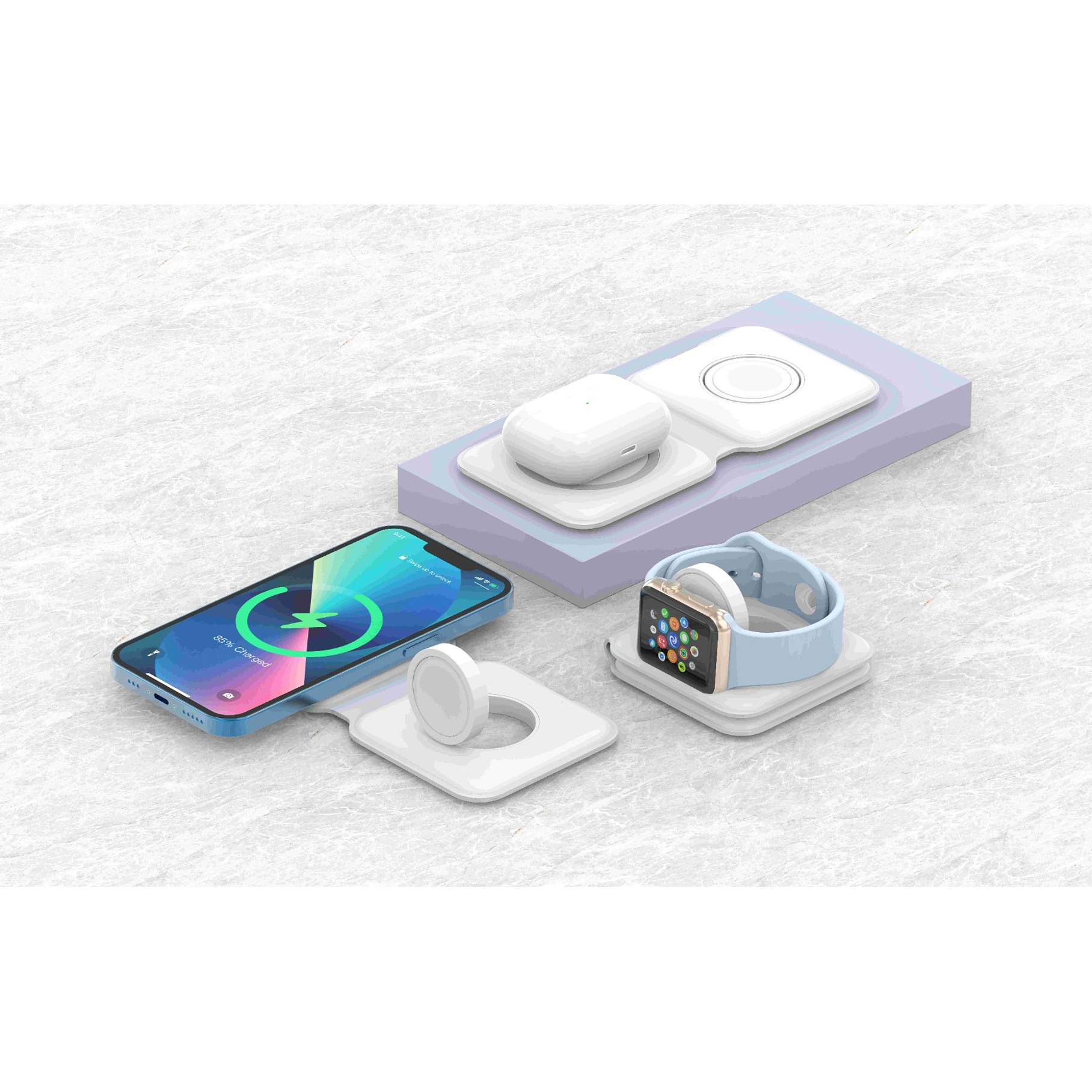 Cargador Rápido Inalámbrico Vidvie Para iPhone 2 En 1 Magsafe 1