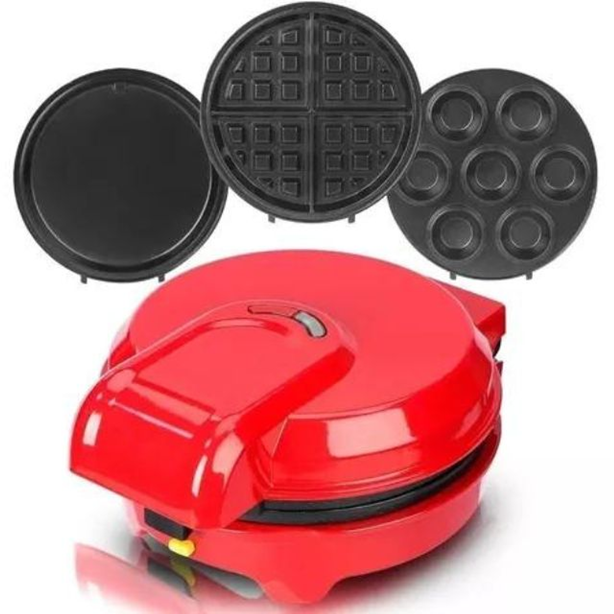 Waflera Máquina Waffles Crepera Cupcake Mini Waflera 3 En 1 León Import