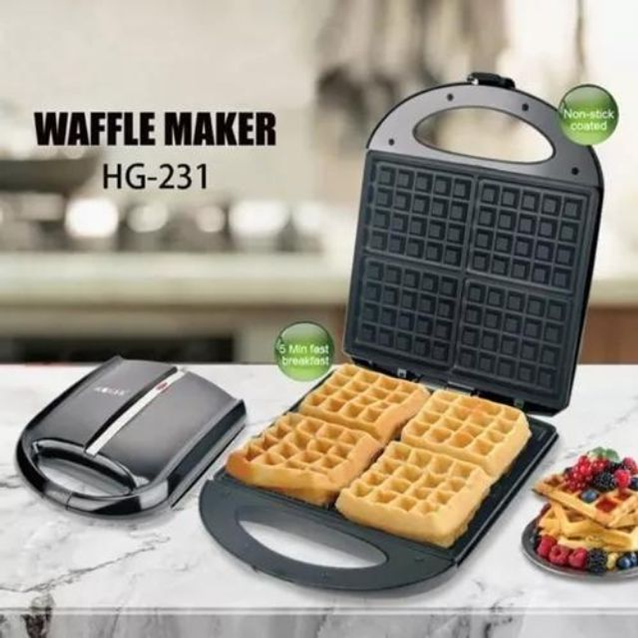 Maquina Para Wafles wafflera Haeger 1400w 4 Wafles 2