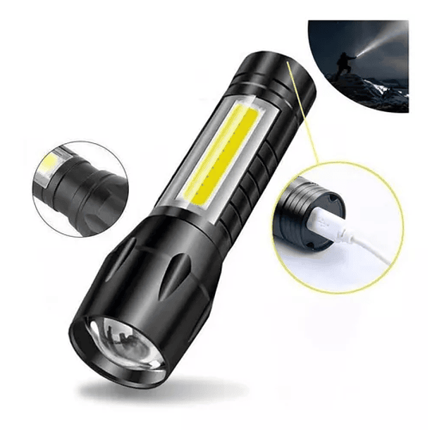 Mini Linterna Recargable Usb Wcd-511 De Alta Potencia