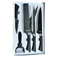 Set De 6 Cuchillos Juego Cuchillos Cocina Tijera Pelador Pro - Miniatura 5