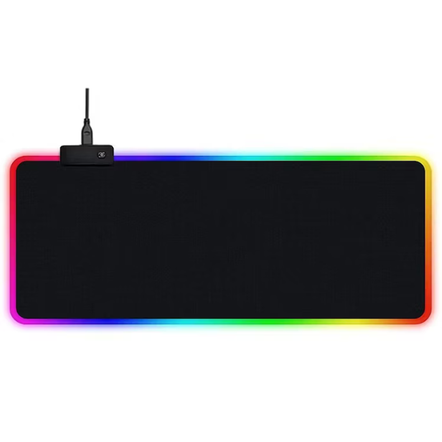 Mouse Pad Alfombrilla Antideslizante Y Luz Led Rgb Gamer 80x30 1