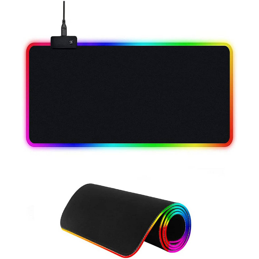 Mouse Pad Gamer Antideslizante Con Luz Led RGB 90x40cm 1