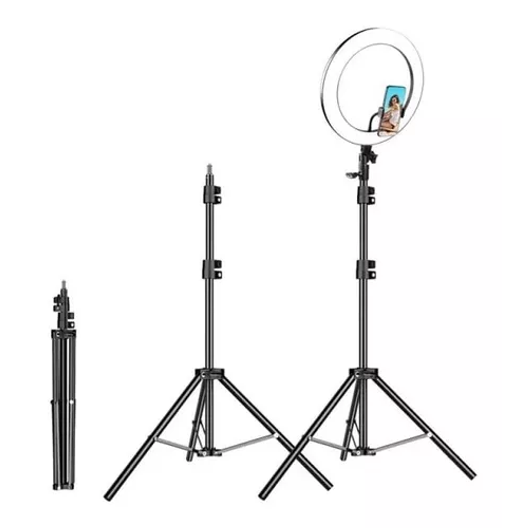 Aro De Luz Led Grande 30cm Con Tripode 2.1m Aros De Luz Led 3
