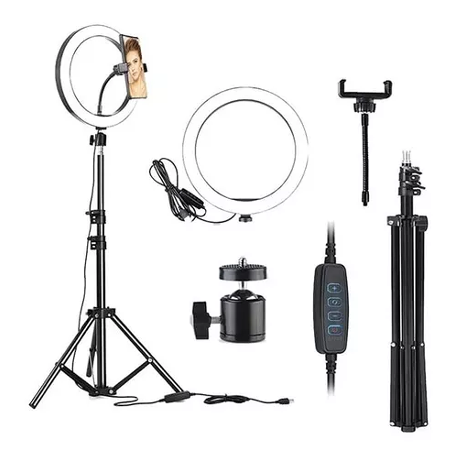 Aro De Luz Led Grande 30cm Con Tripode 2.1m Aros De Luz Led 4