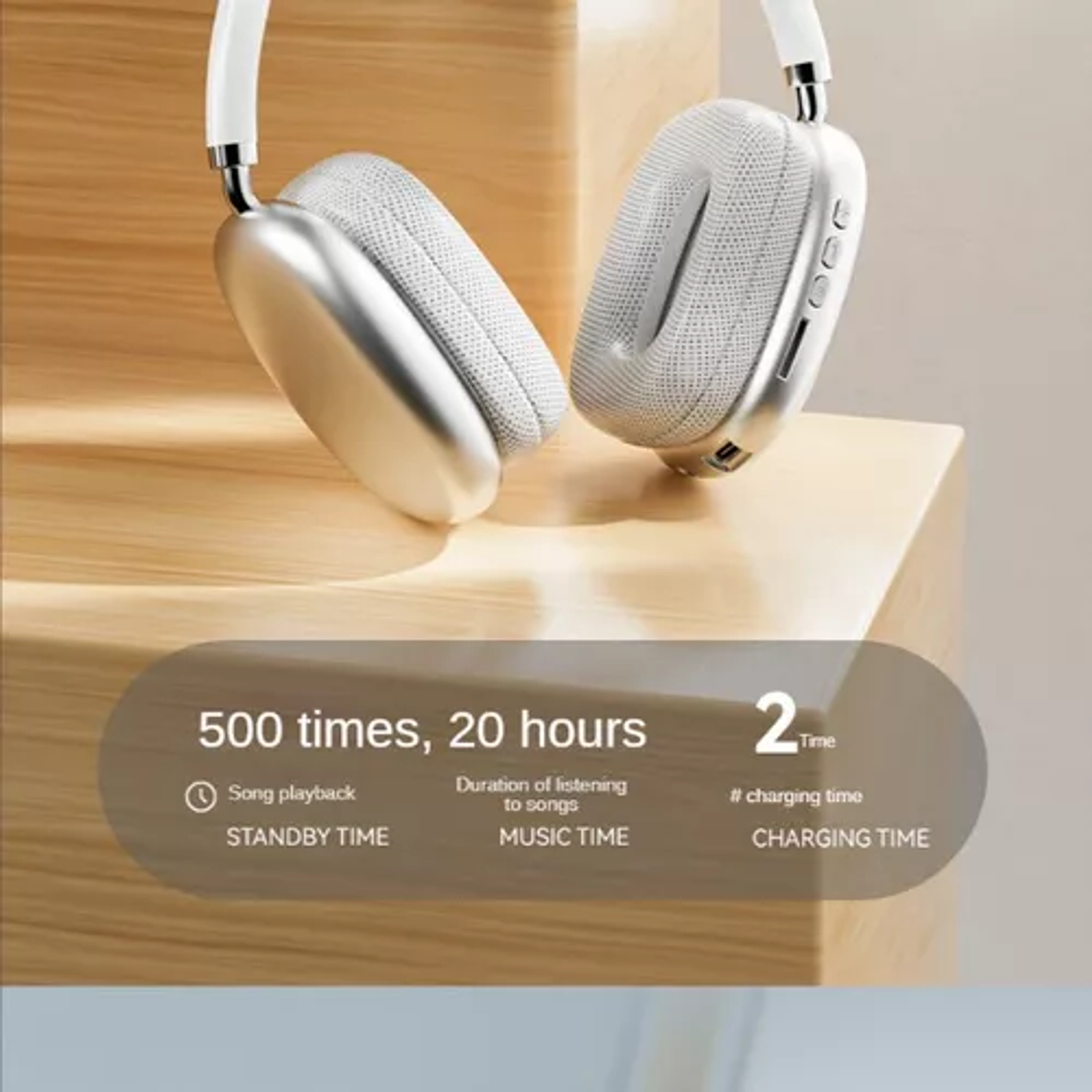 Audifonos P9 Pro Max Bluetooth Micro Sd Cancelacion De Ruido 3