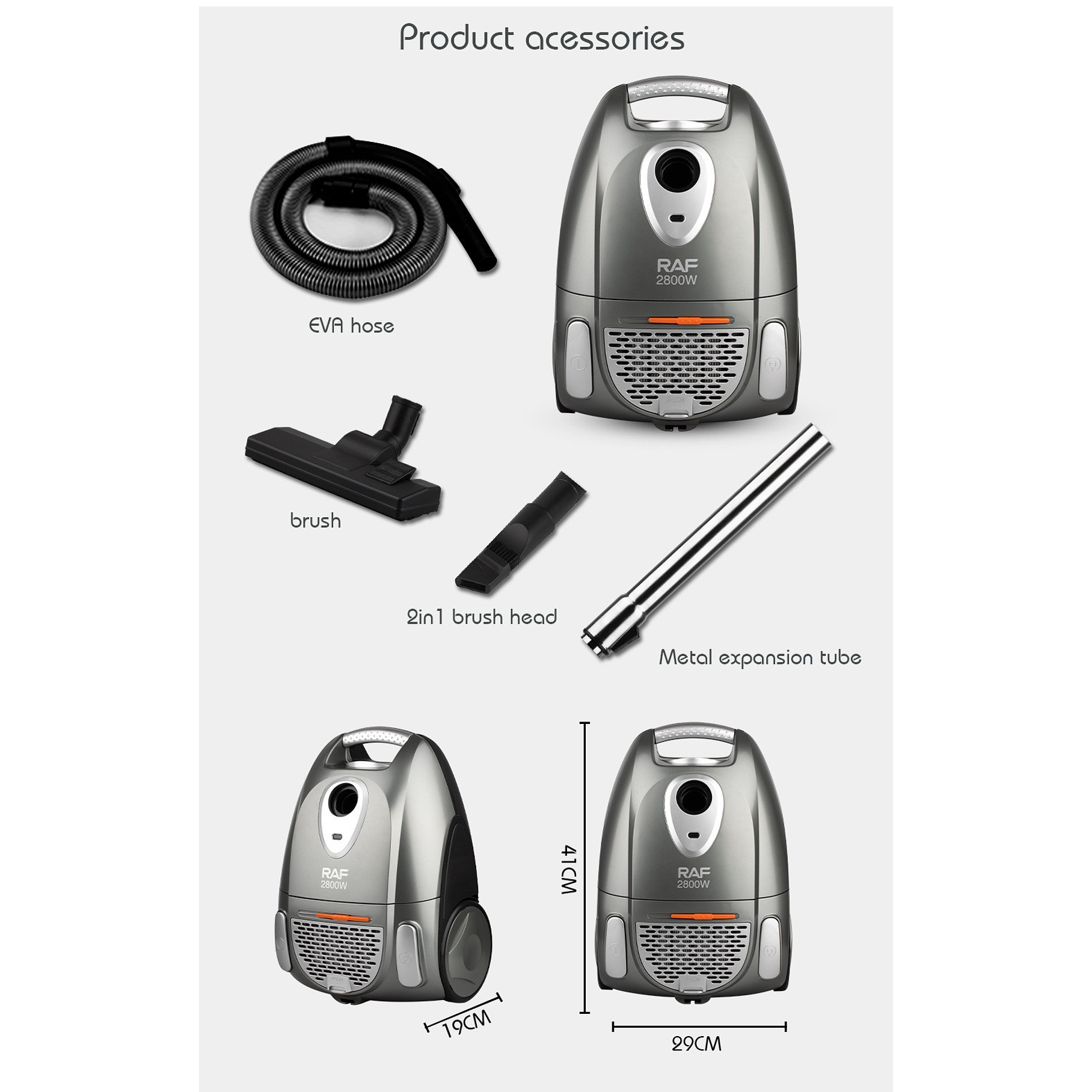 Robot aspirador de mano de 23000Pa,  botón seco y húmedo, mopa eléctrica 4