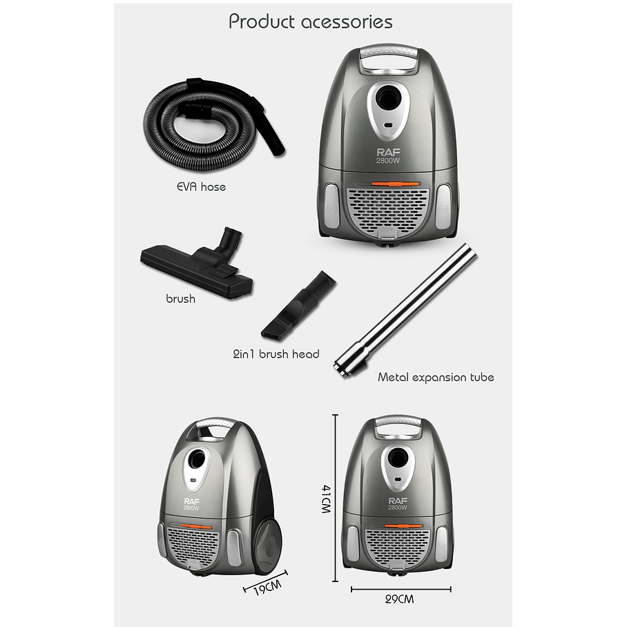 Robot aspirador de mano de 23000Pa,  botón seco y húmedo, mopa eléctrica 4