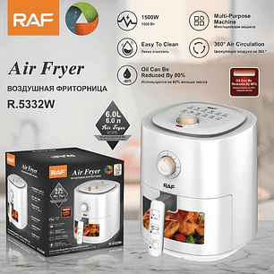 Freidora de Aire RAF R5332W de 6 Litros Totalmente Automática
