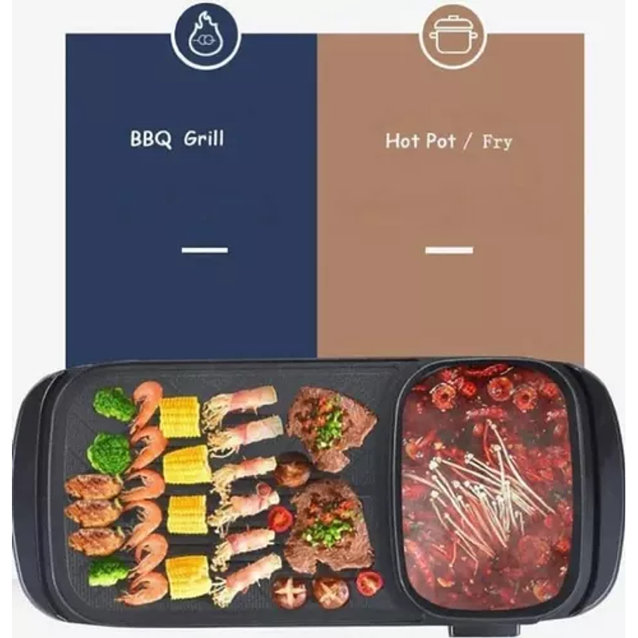 PLANCHA PARRILLERA ELÉCTRICA CON SARTÉN MULTIFUNCIÓNAL 8