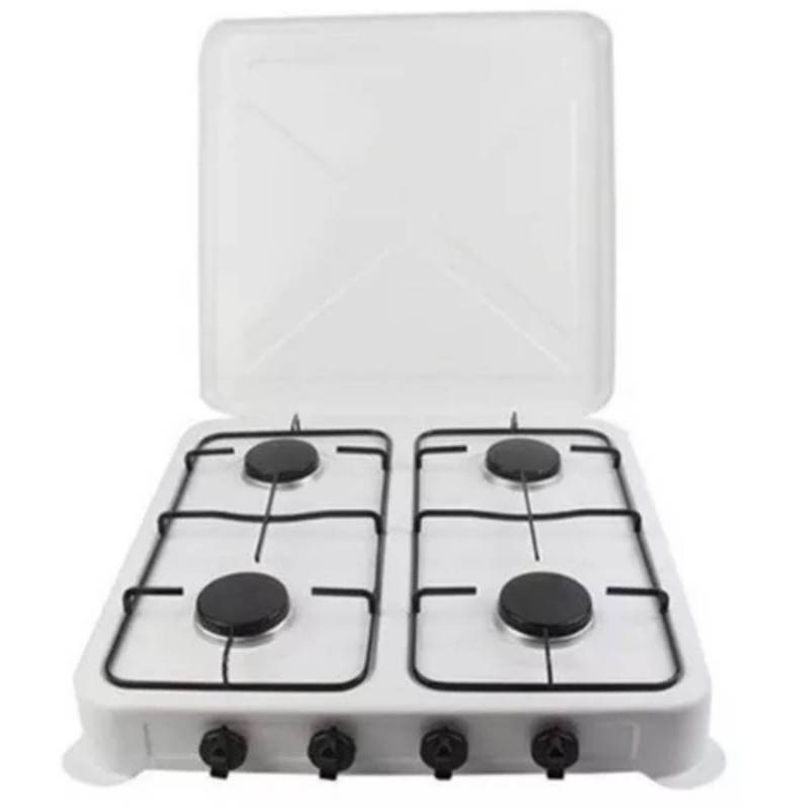 Cocina  A Gas 4 Quemadores Con Tapa Camping Depto 2
