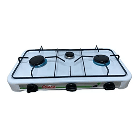 Cocina encimera con tapa a gas 3 quemadores OCEAN