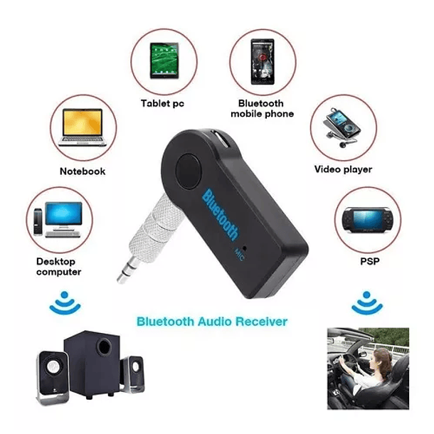 Receptor Bluetooth Auxiliar Para Varios Dispositivos Audio