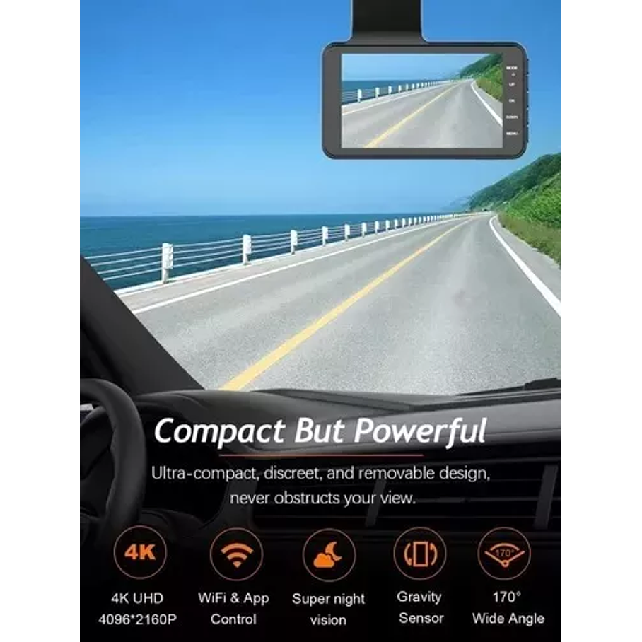 Cámara Frontal Y Retroceso Auto Seguridad Nocturna Full Hd 5