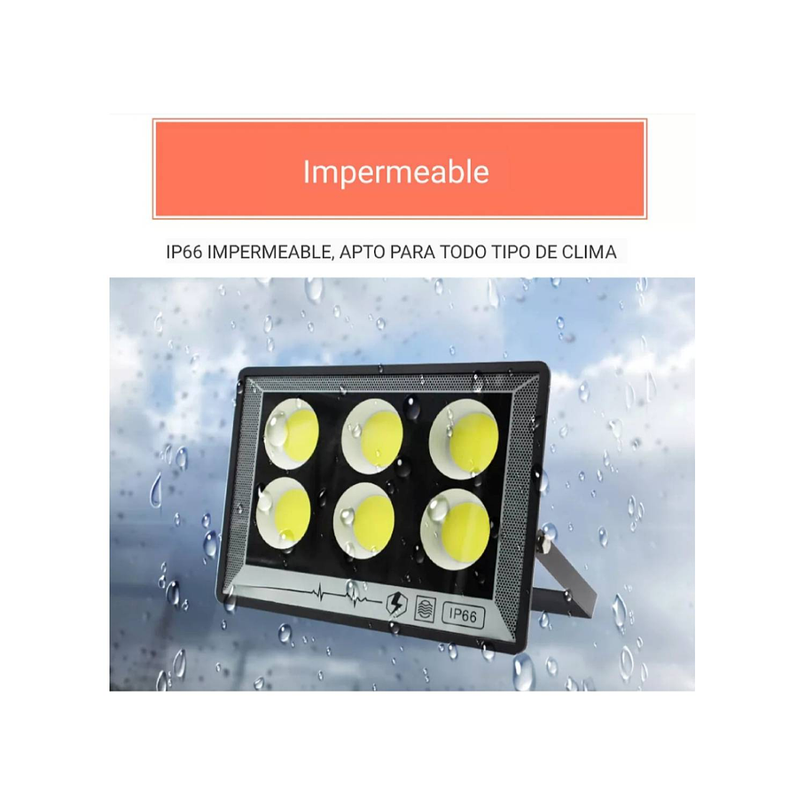 Foco luz LED 500 w Foco Corriente Lupa Para Espacio Abiertos Canchas u Otros 6