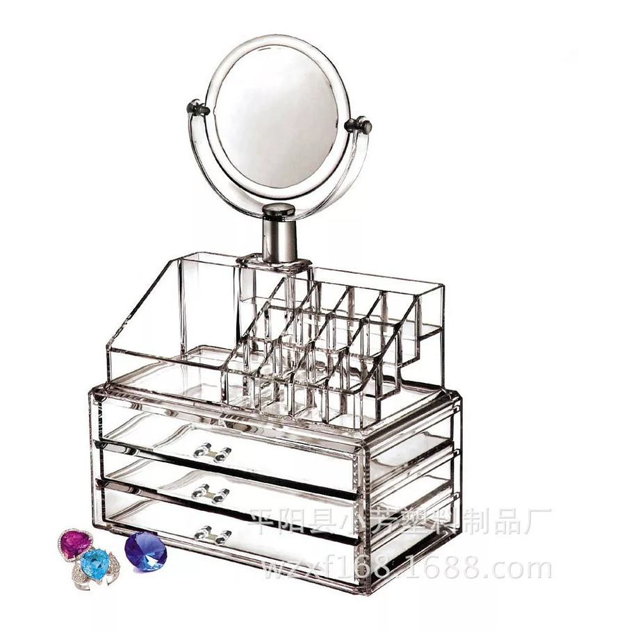 Organizador De Maquillaje, Cosmetiquero, Joyero Con Espejo 2