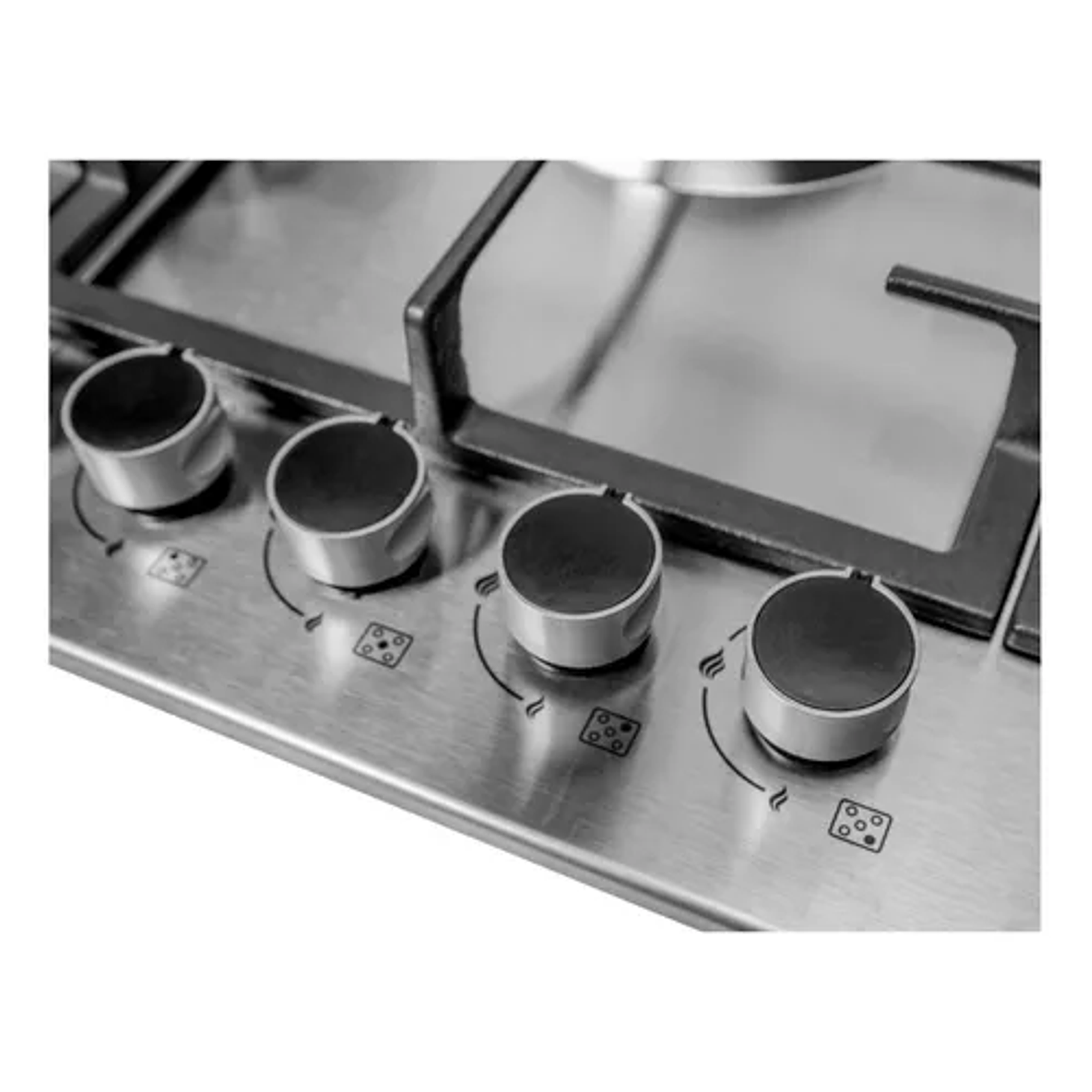 Encimera Cocina A Gas Acero Inoxidable 5 Quemadores Platos 5