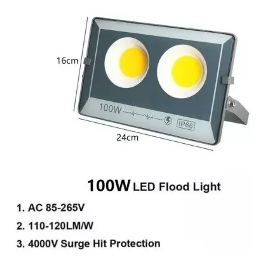 Foco Proyector Led Luz Fría De 100 Watt De Potencia Duradera 3