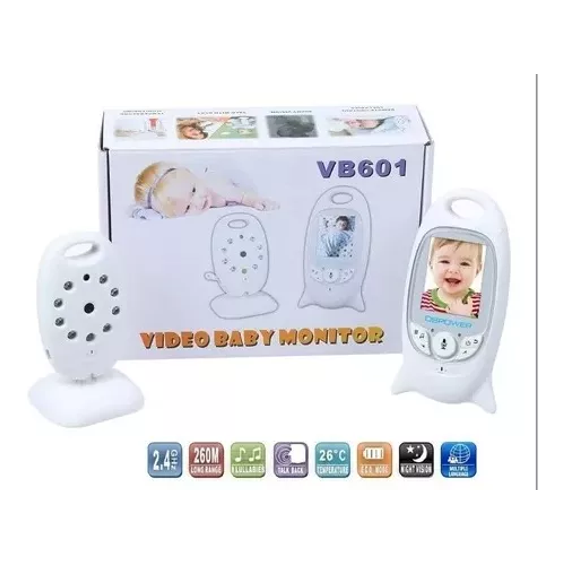 Camara Monitor Bebe Micrófono Visión Nocturna  4