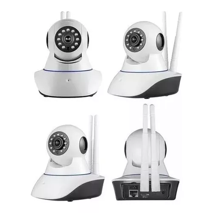 Camaras Ip Wifi Hd Vision Nocturna 360° Blanco 3