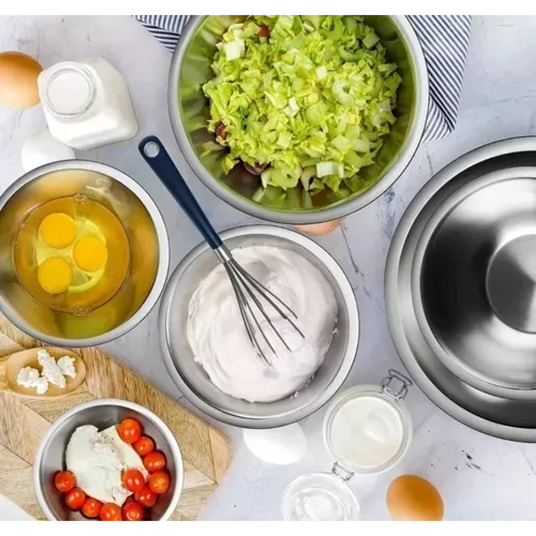 Bowl 30cm Acero Inoxidable Repostería Pocillo Fuente Cocina  6