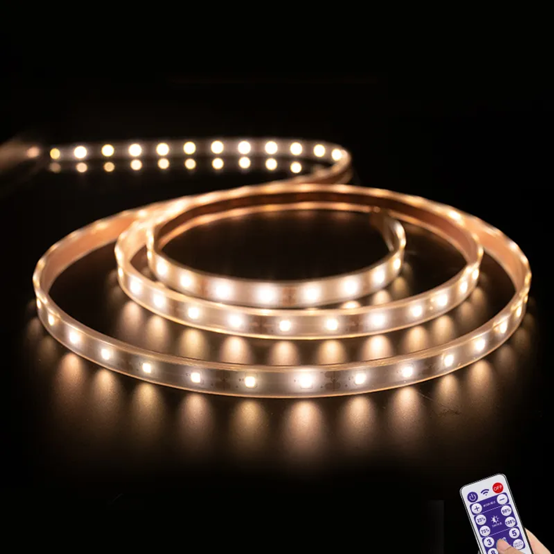 Lámpara Solar Luces Tira Led Al Aire 10 Mts 200 Led Navidad 3