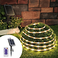 Lámpara Solar Luces Tira Led Al Aire 10 Mts 200 Led Navidad - Miniatura 4