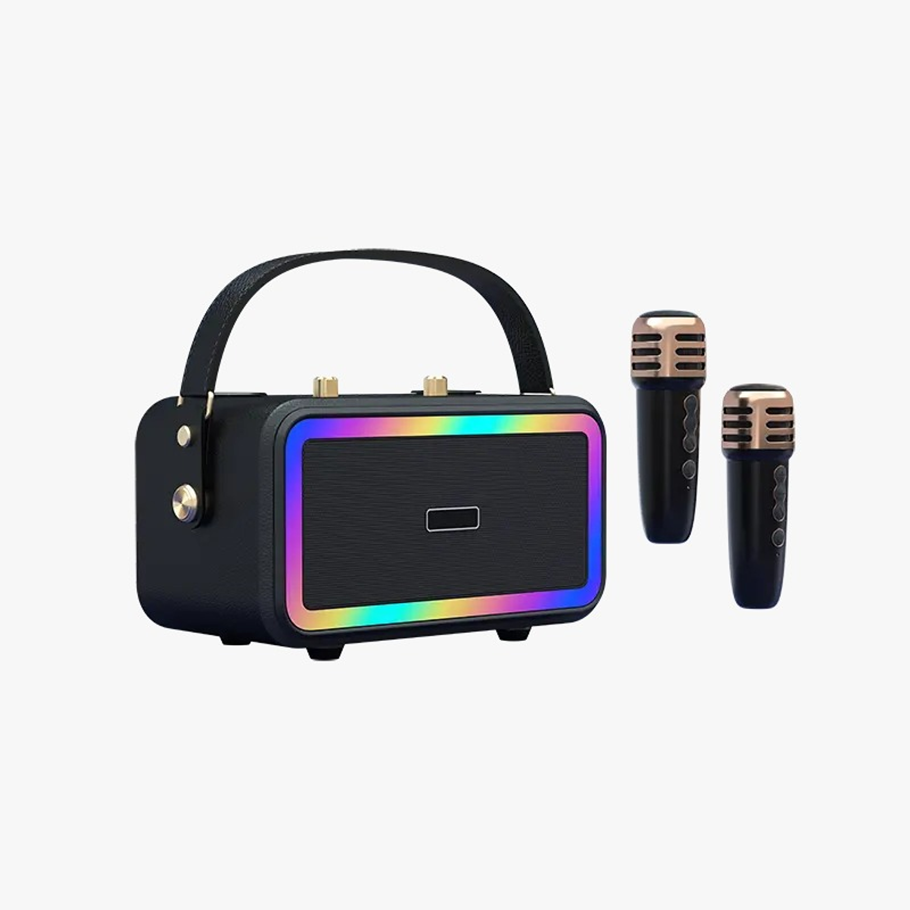 Parlante Karaoke Portatil Bluetooth con Micrófono Luces de Colores 3