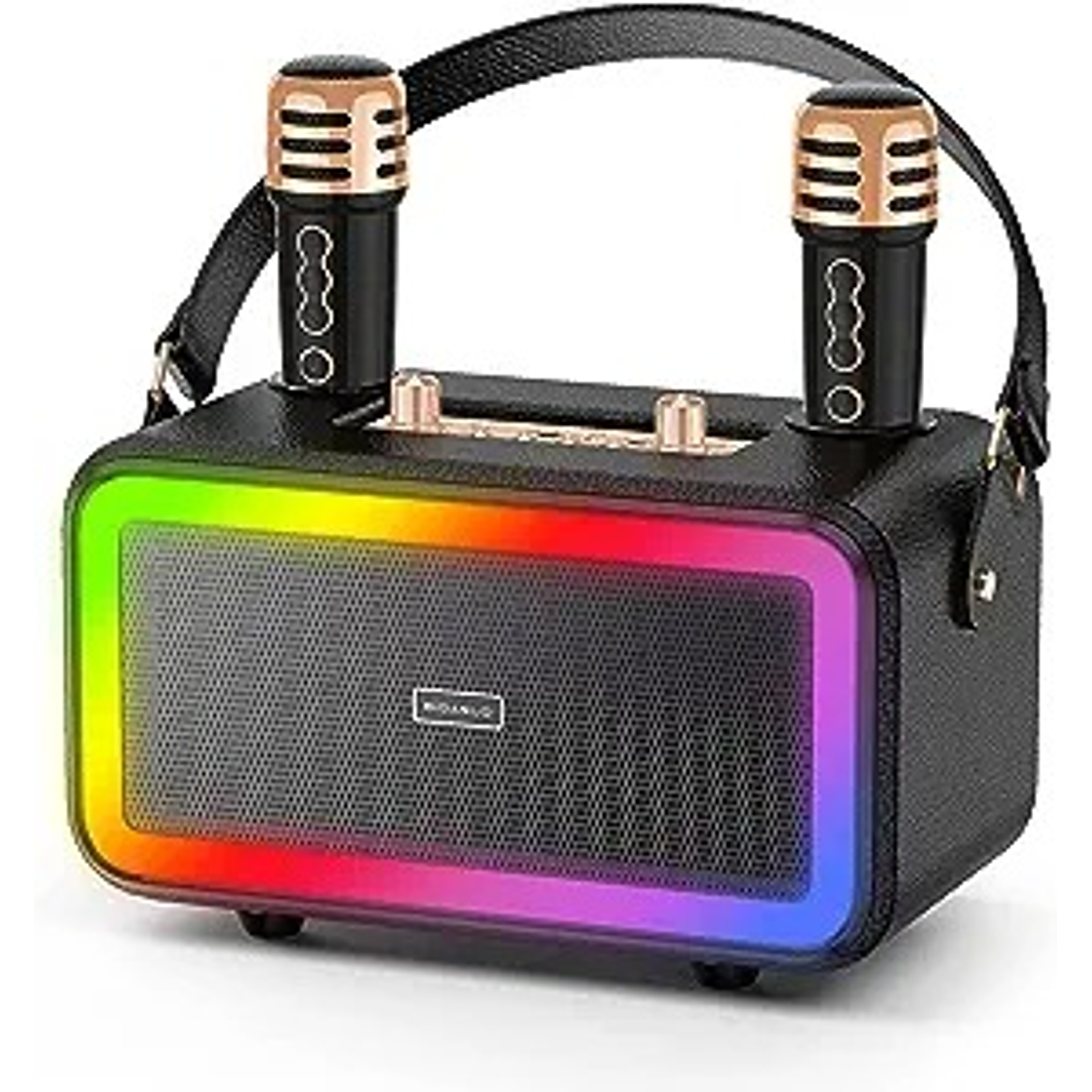 Parlante Karaoke Portatil Bluetooth con Micrófono Luces de Colores 2