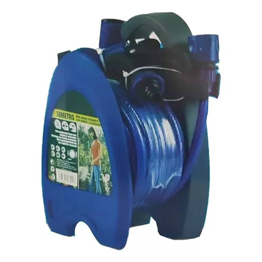 Manguera Jardin Para Riego Con Soporte Y Conectores 10metr 1