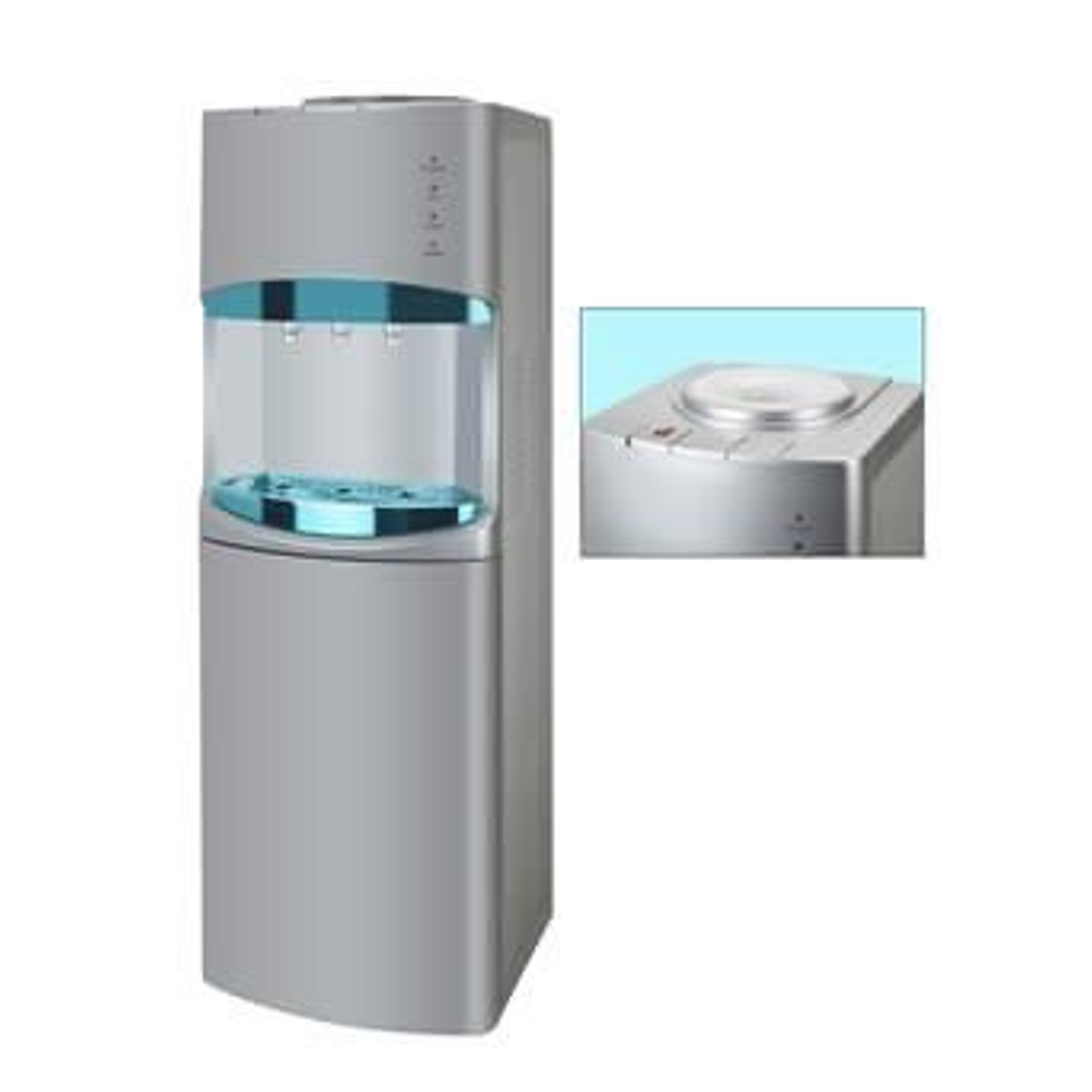 DISPENSADOR ELÉCTRICO AZUL DE AGUA FRIA CALIENTE PEDESTAL HOGAR  1