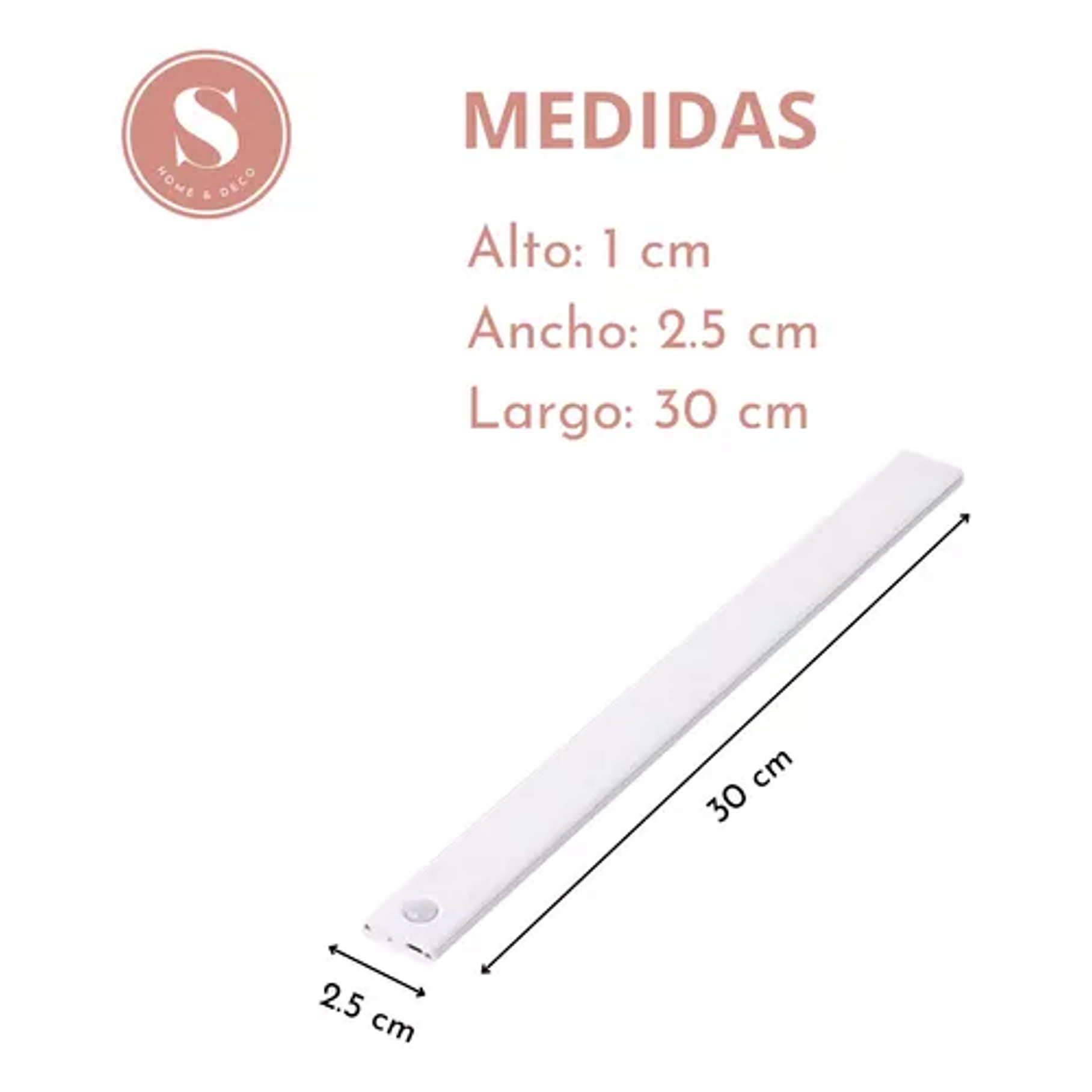 Luz Led Con Sensor Movimiento Barra Closet Baño Cocina 10 Cm 7